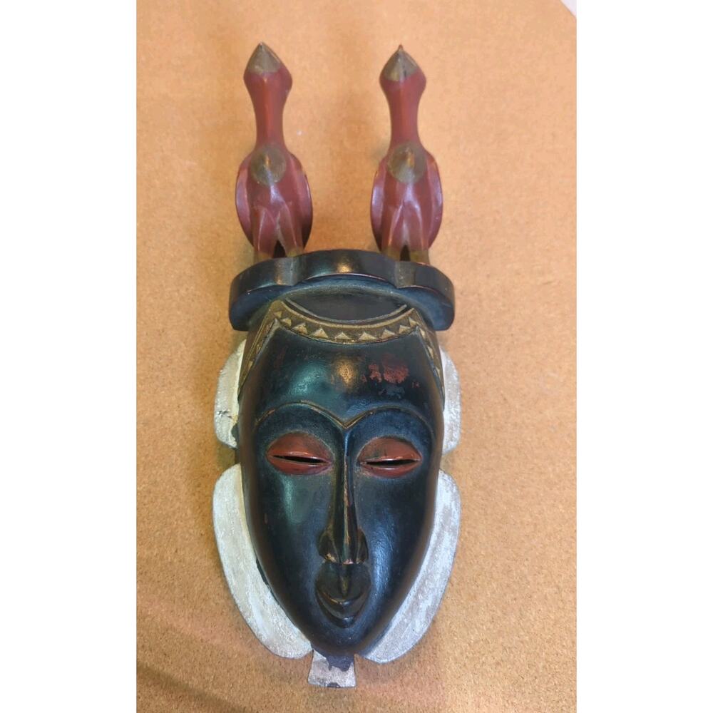 Vintage African Hand Carved Wood Mask Guro